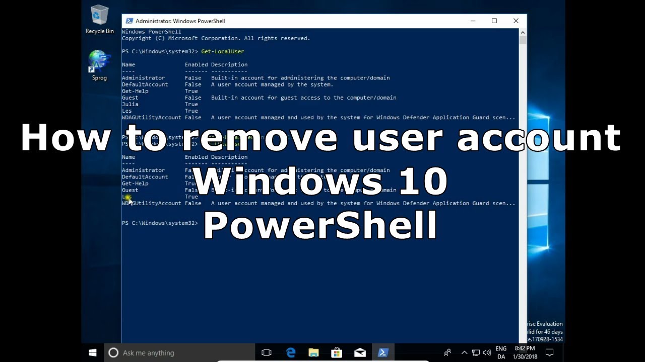 Remove user accounts windows 8 7